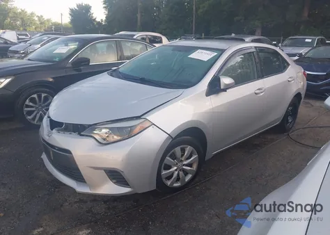 2016 Toyota Corolla Le z USA, uszkodzony, nr VIN 2T1BURHE6GC645401